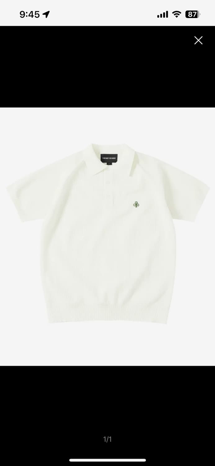 예스아이씨 Y.E.S Knit PK Shirts White 니트피케이셔츠 상품이미지2