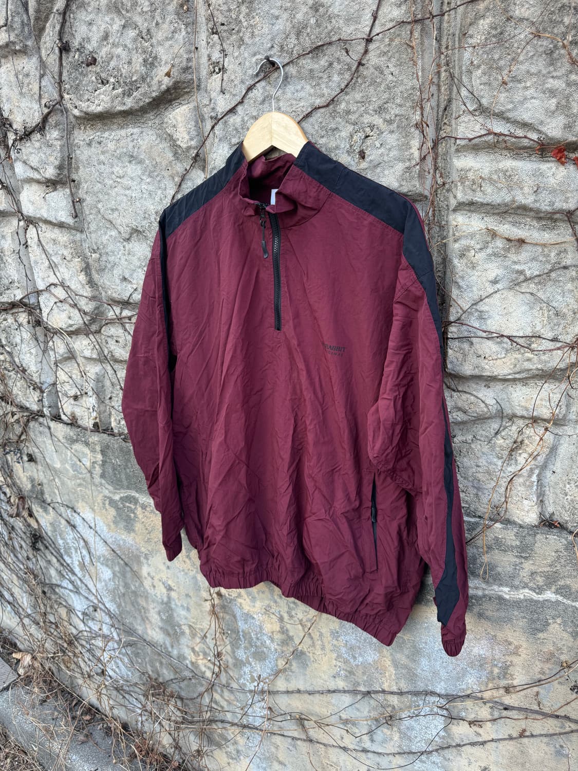 비에스래빗 스노우보드복 버건디 풀오버 아노락 자켓 상품이미지3