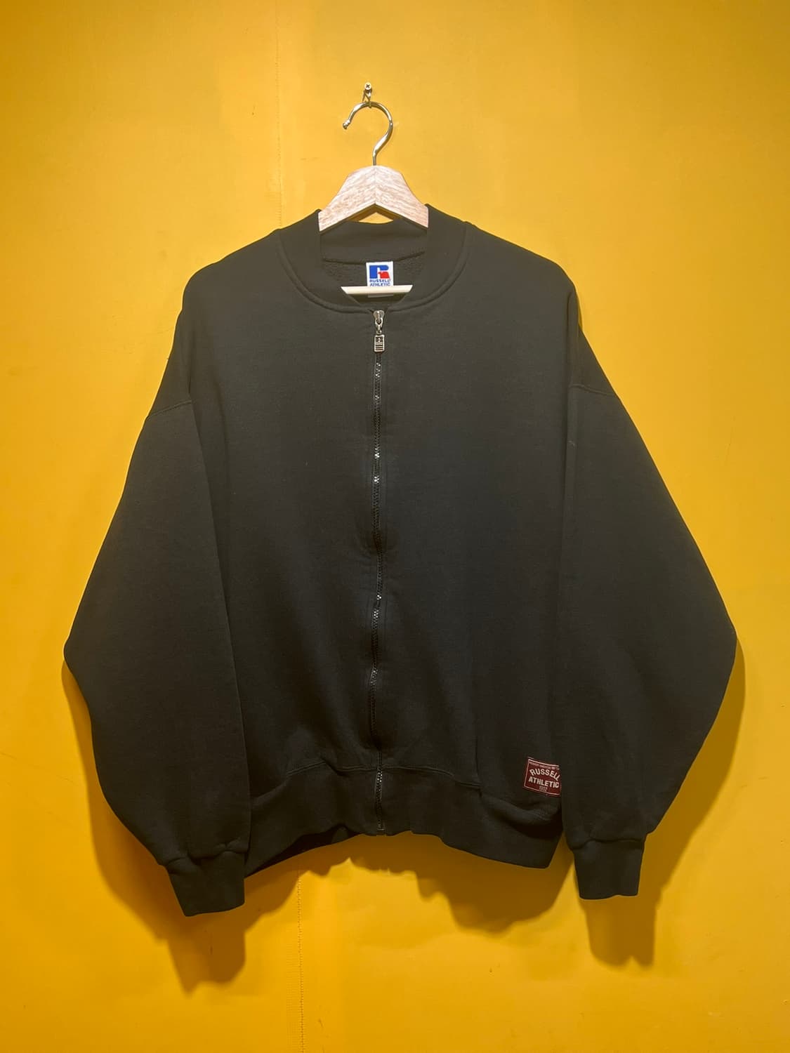 90s [L] USA 러셀 풀 집업 자켓 블랙 상품이미지1