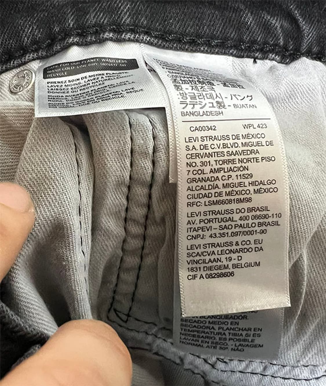리바이스 502 남자청바지 스판 춘추 그레이진 스키니 L 32 상품이미지5