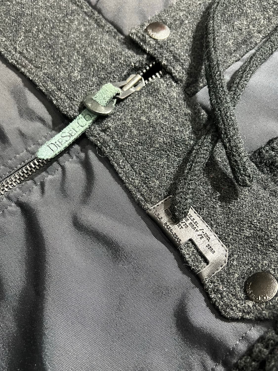 Diesel High Neck Wool Hood Zip Up Jacket 상품이미지4