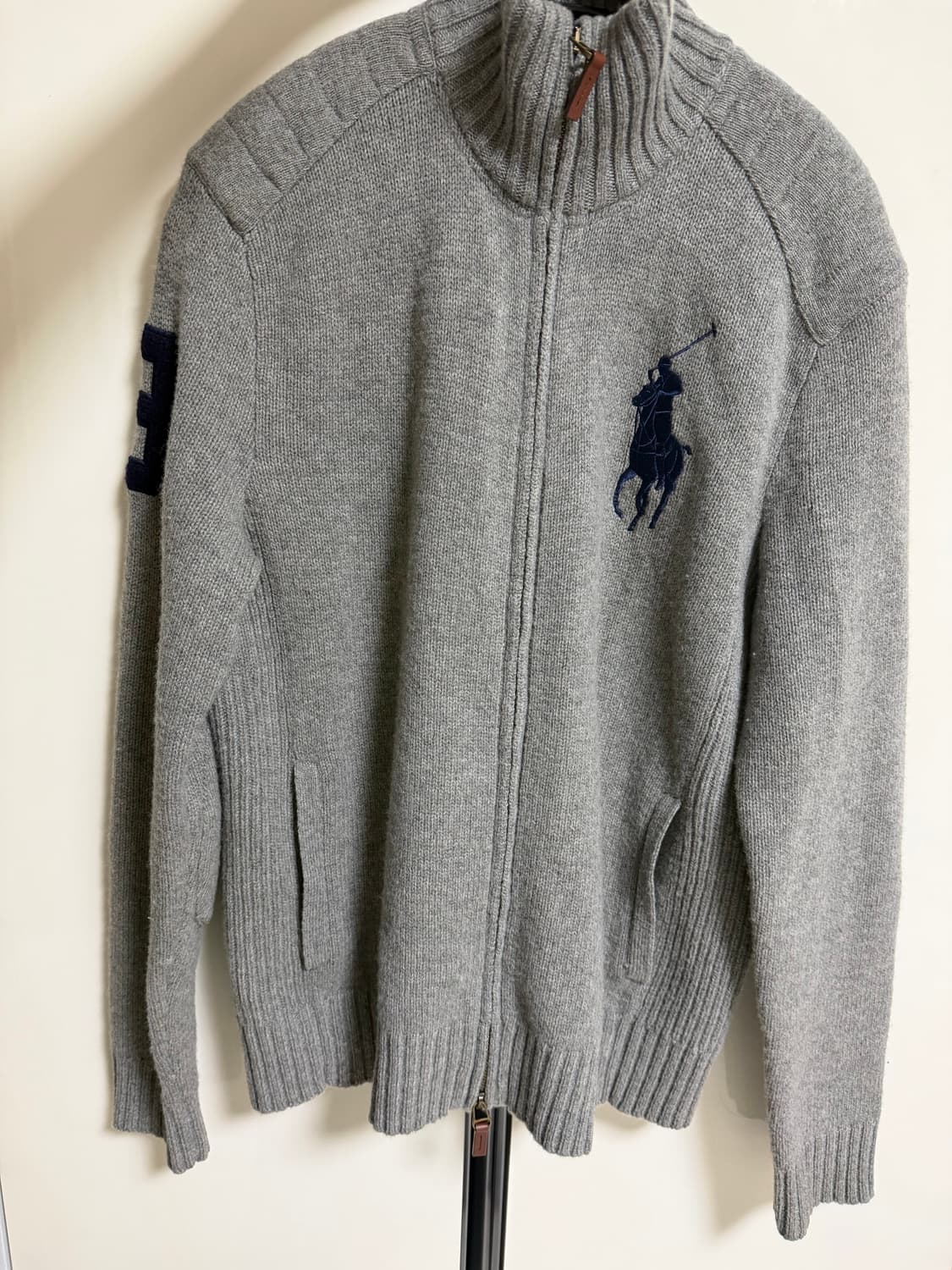 폴로 빅포니 니트집업 90 S사이즈 상품이미지1