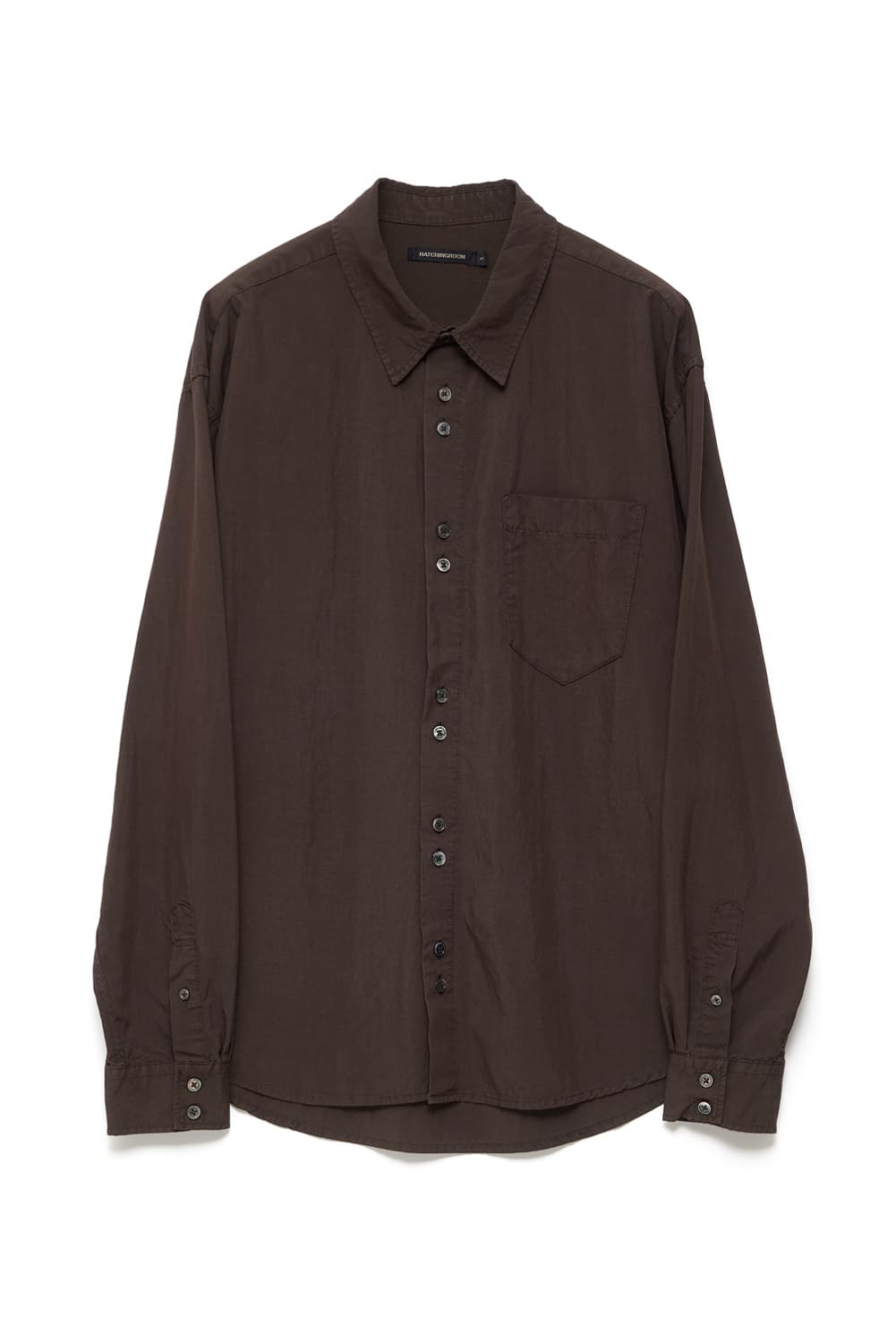 Hatchingroom rana shirt over dyed brown 상품이미지1