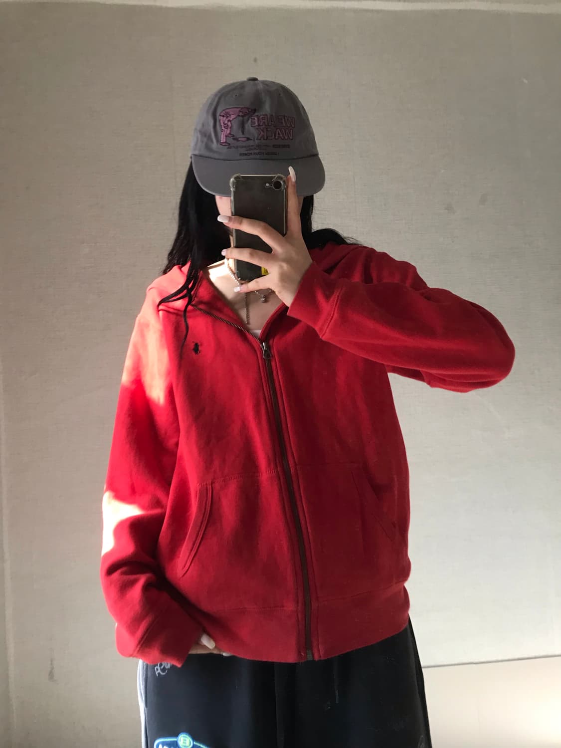 폴로 레드 후드집업 상품이미지1