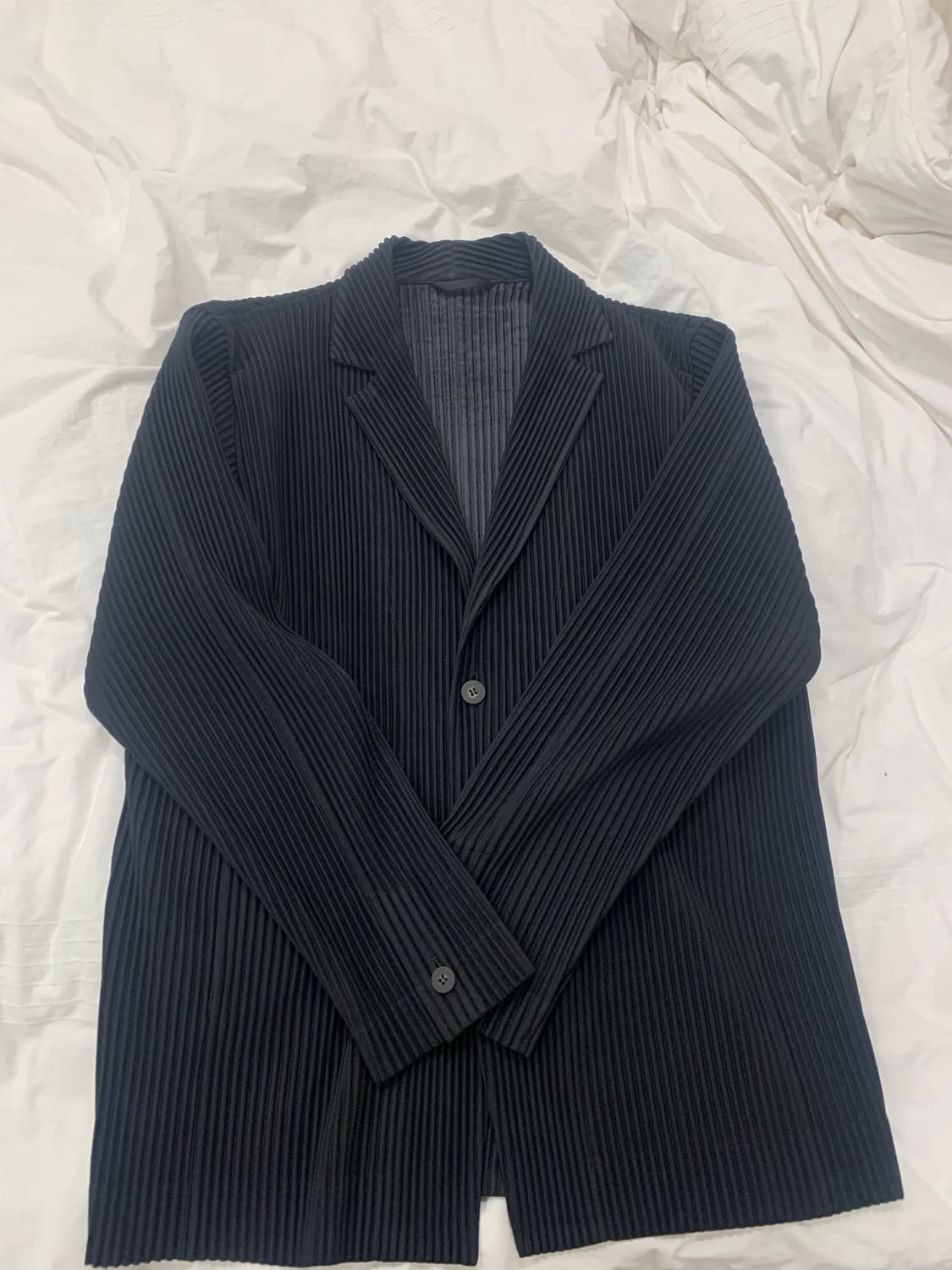 옴므플리세 베이직 자켓 4 블랙 상품이미지1