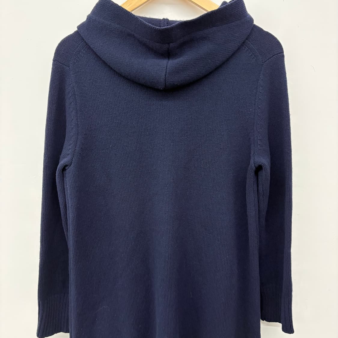 메킨토시 후드 니트 롱 가디건 네이비 여/M 상품이미지5