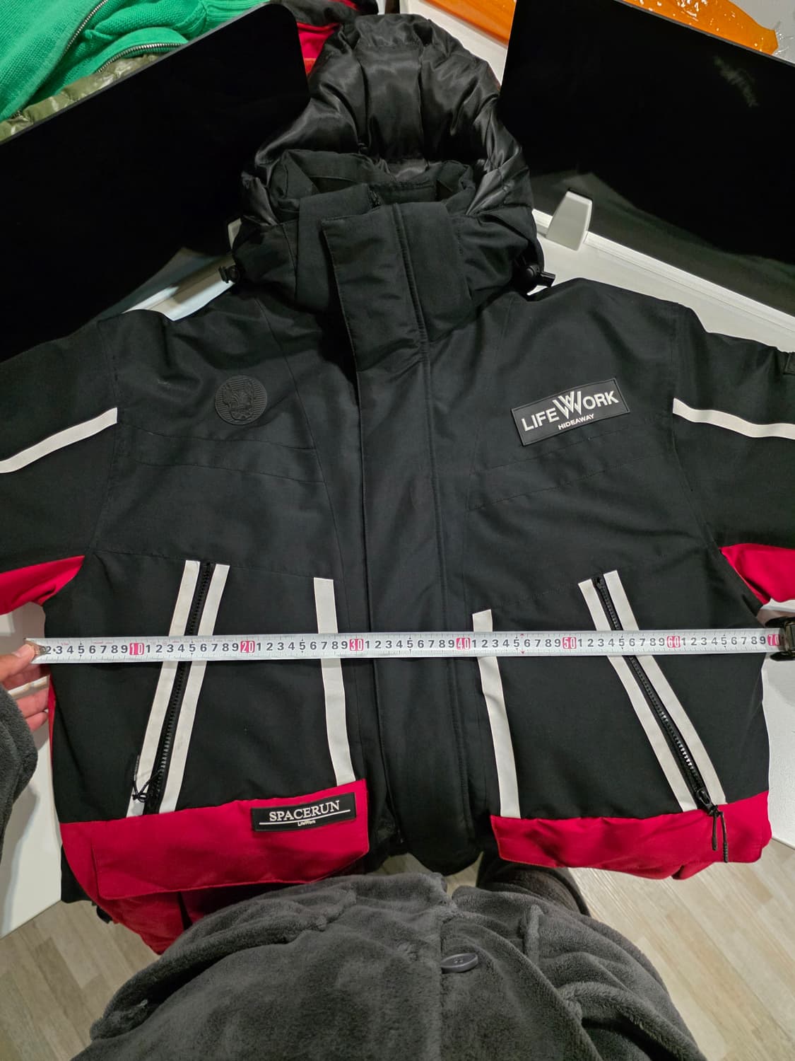 라이프워크 오버핏 구스다운 패딩 실측110 상품이미지8