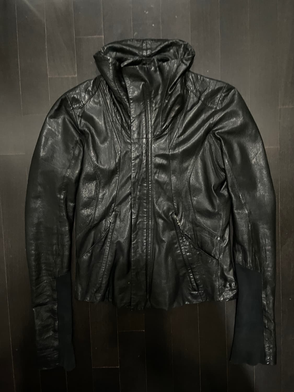 ekam high neck leather jacket 상품이미지2