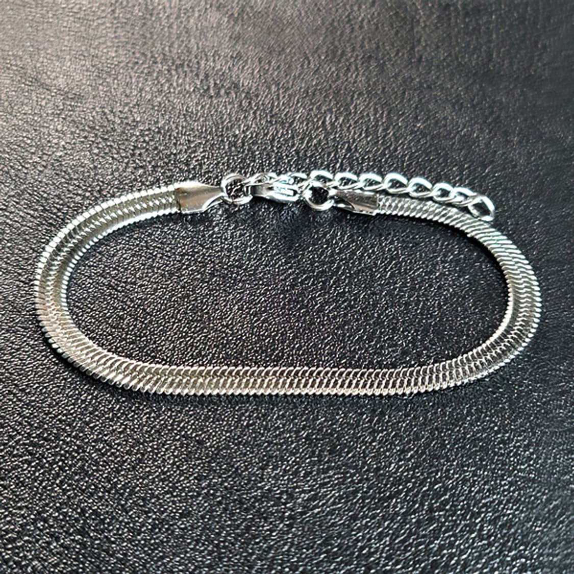 은류 티타늄 5mm 18cm+5cm 남자 체인 팔찌 상품이미지1