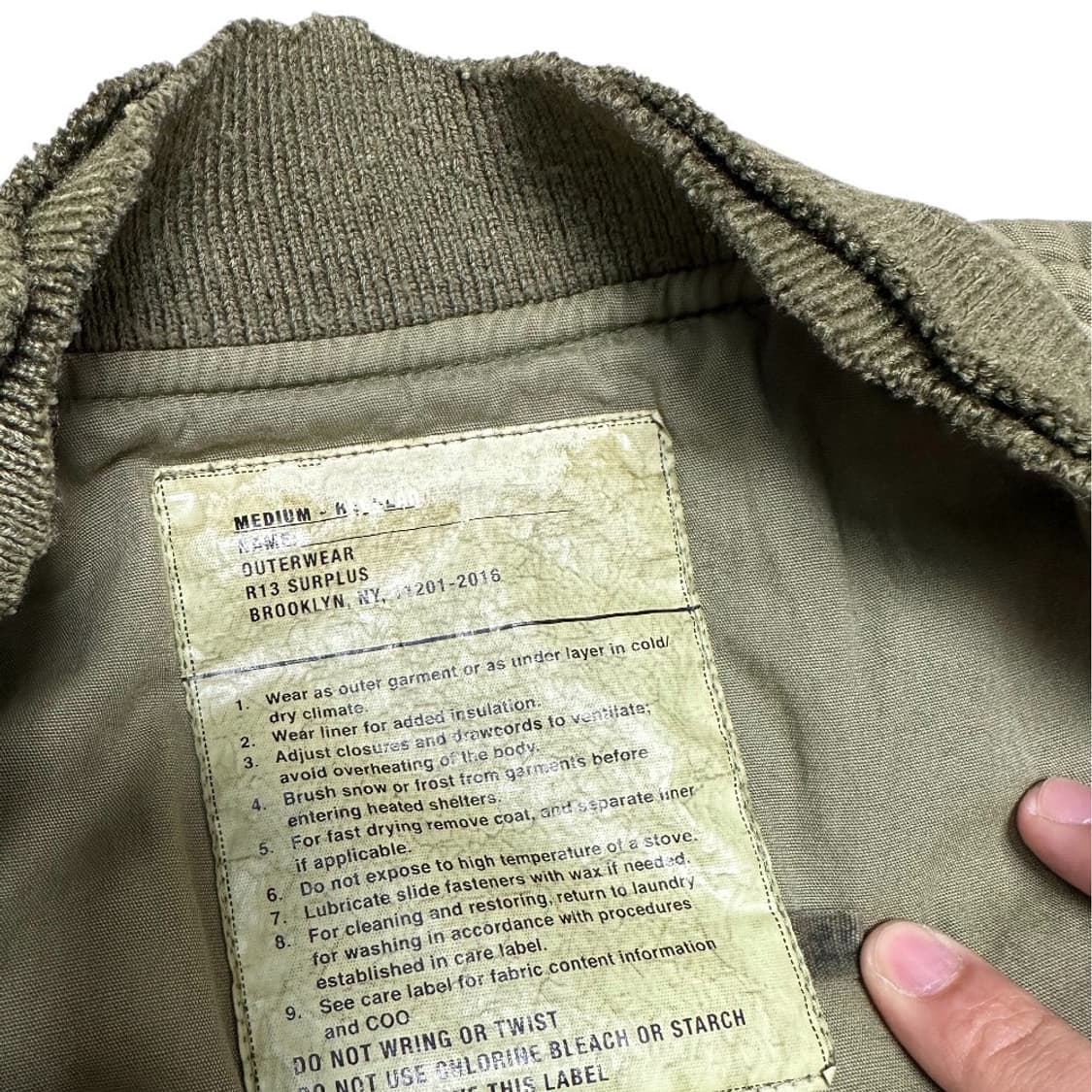 R13 서플러스 디스트로이드 MA-1 상품이미지3