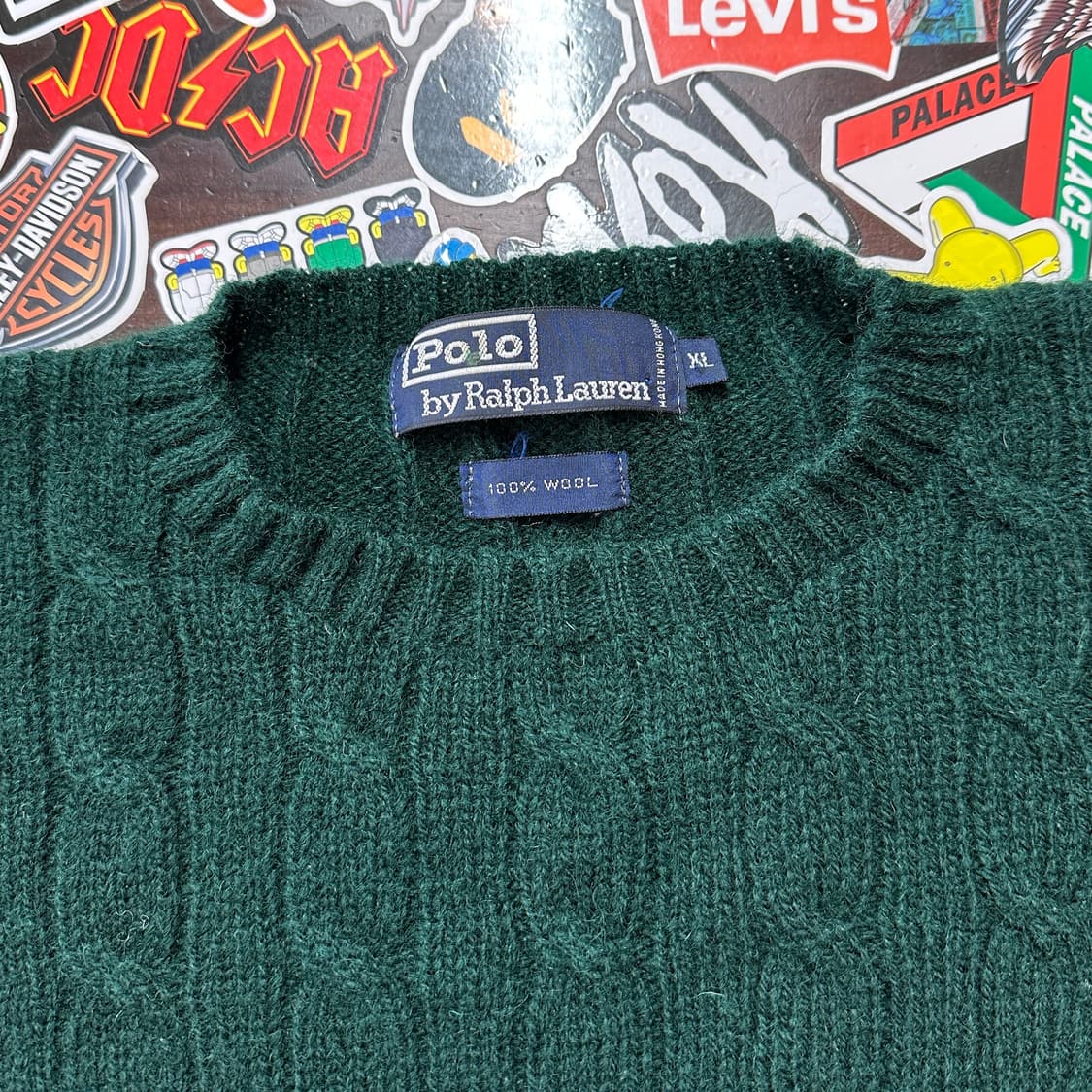 90s 폴로 랄프로렌 울 케이블 니트 스웨터 XL 상품이미지5
