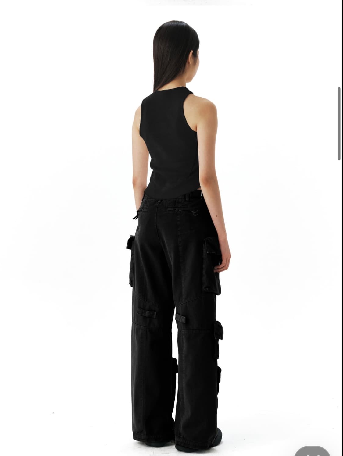 EE GARMENTS DYED UTILITY CARGO PANTS BLA 상품이미지2