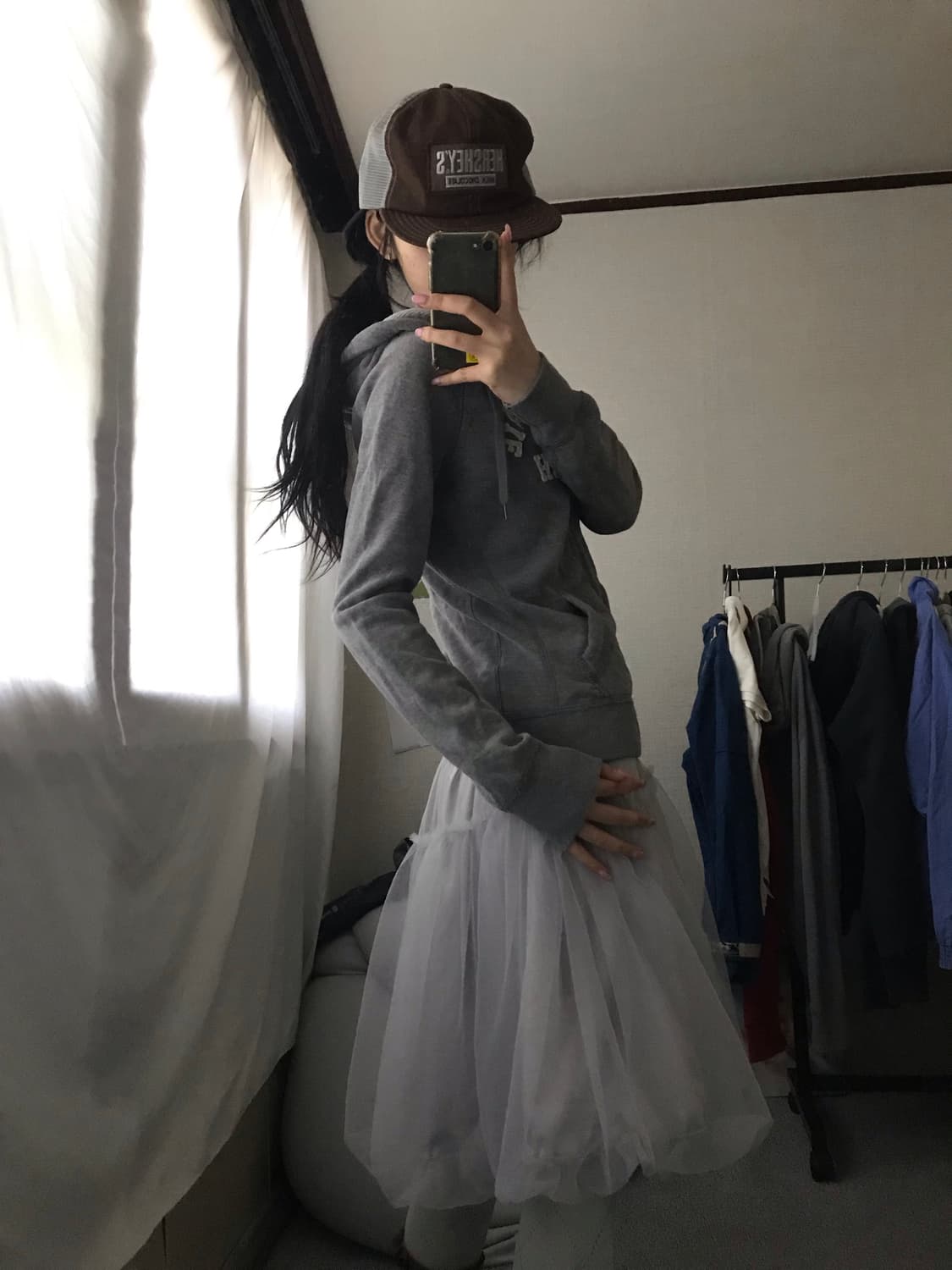 아베크롬비 그레이 딱붙핏 후드집업 상품이미지3