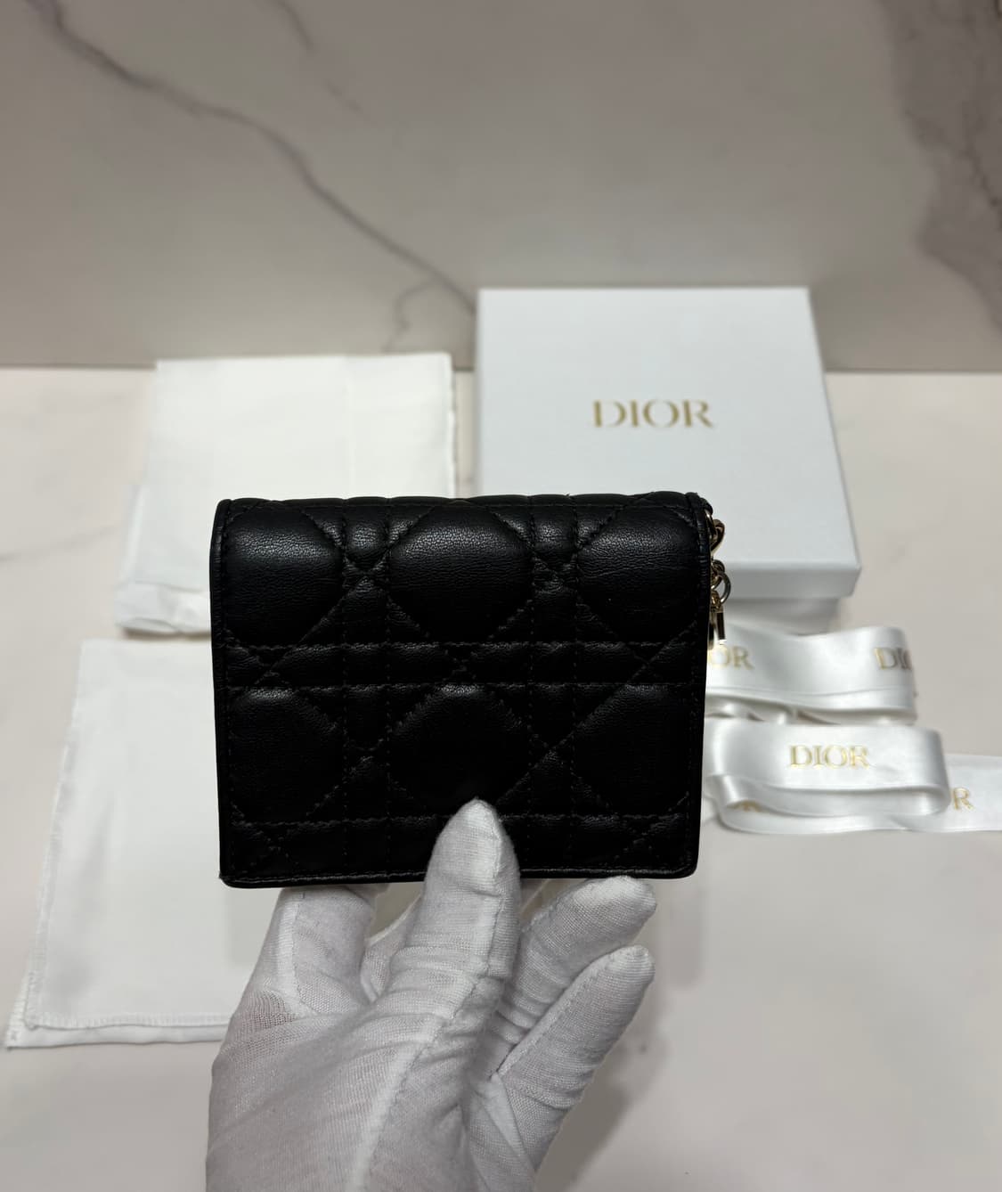 [정품] 디올 까나쥬 램스킨 카드지갑 백화점 풀구성 상품이미지1