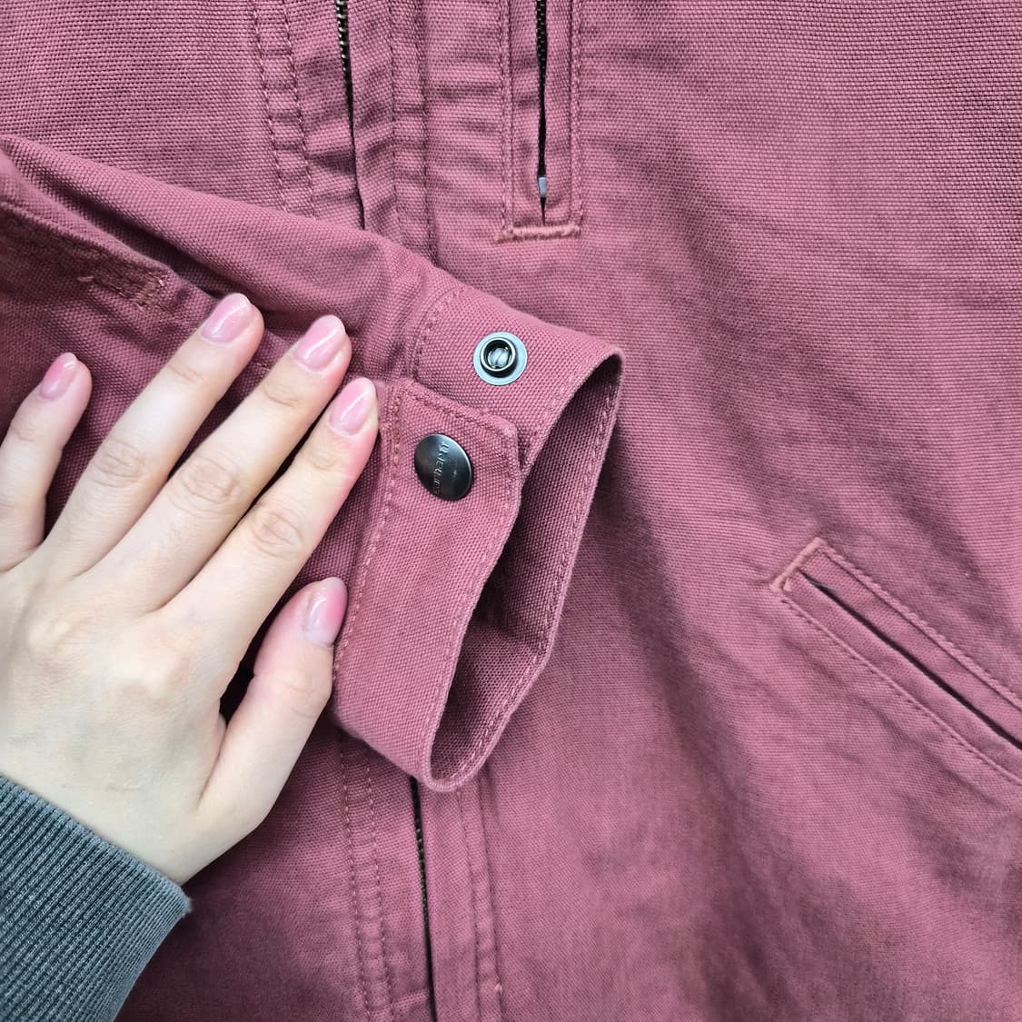 칼하트 버건디색 디트로이트 자켓 남녀공용 M 상품이미지2