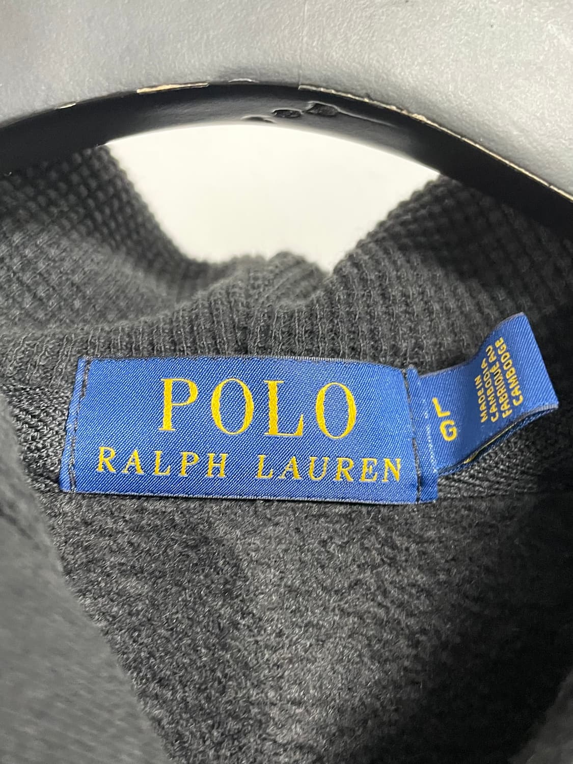 폴로 랄프로렌 블랙 헤비스웻 후드집업 (on.118)   상품이미지4