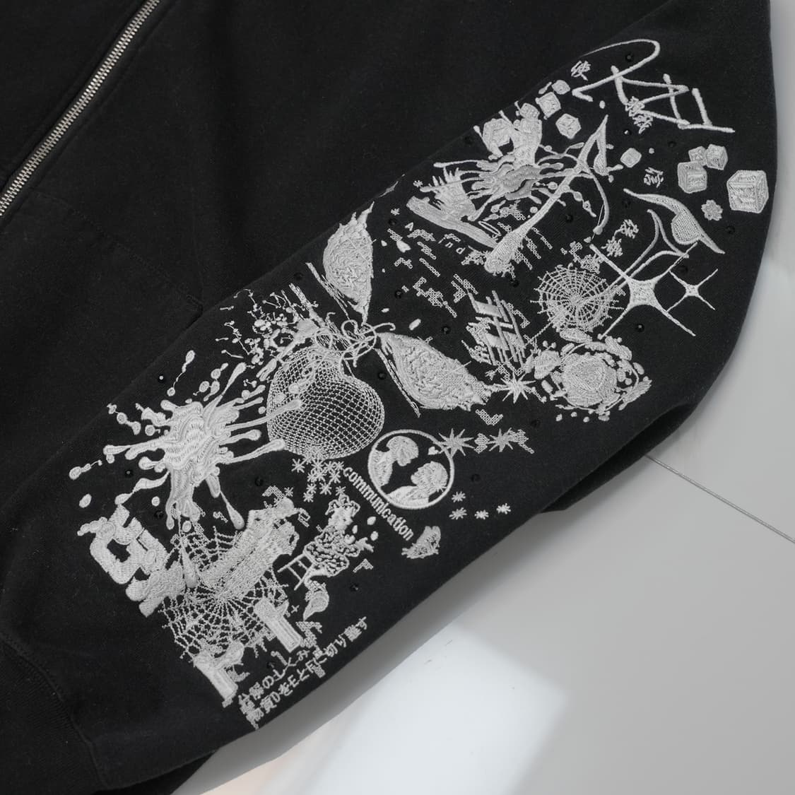 [XL] 슈프림 아오이 집업 후드 스웨트셔츠 블랙 상품이미지2