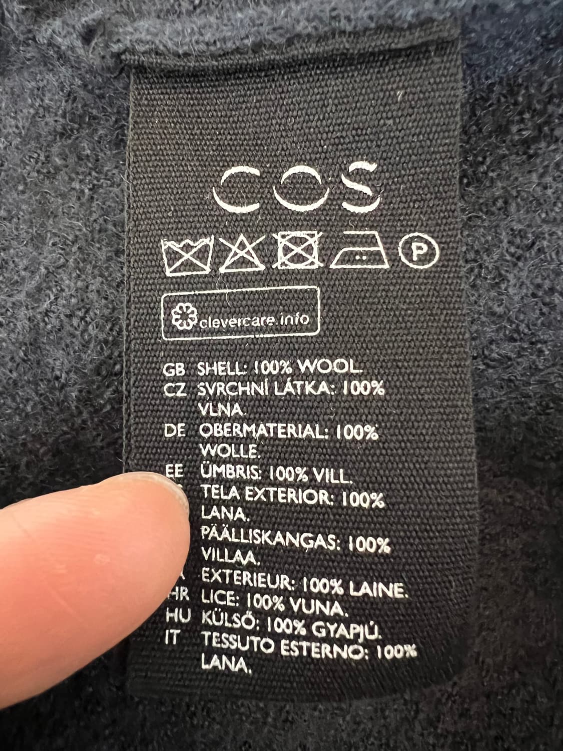 코스 COS 남성 네이비 후드집업점퍼  울가디건 상품이미지7