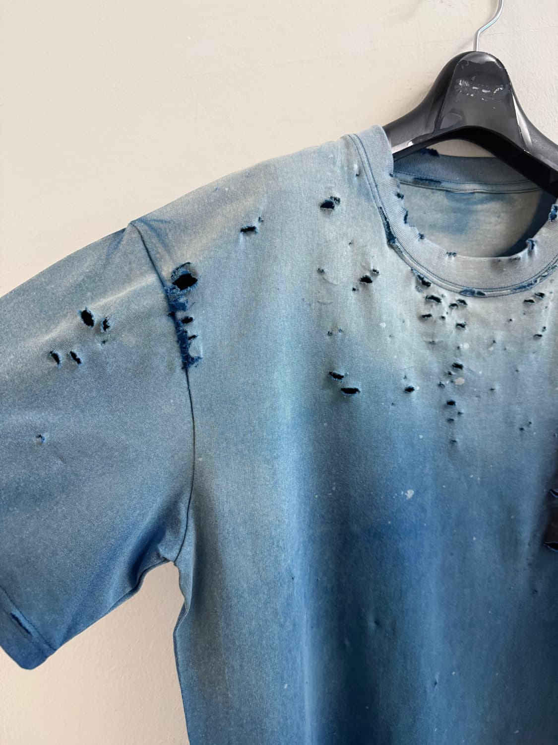 Vintage ocean blue faded distressed t 상품이미지3