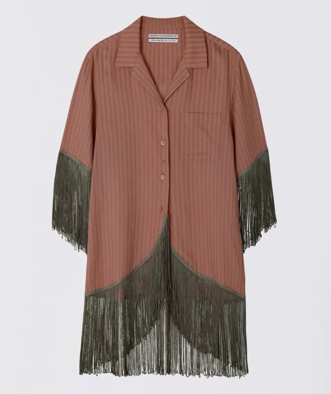 스컬프터 boho hawaiian shirt brown stripe 상품이미지2