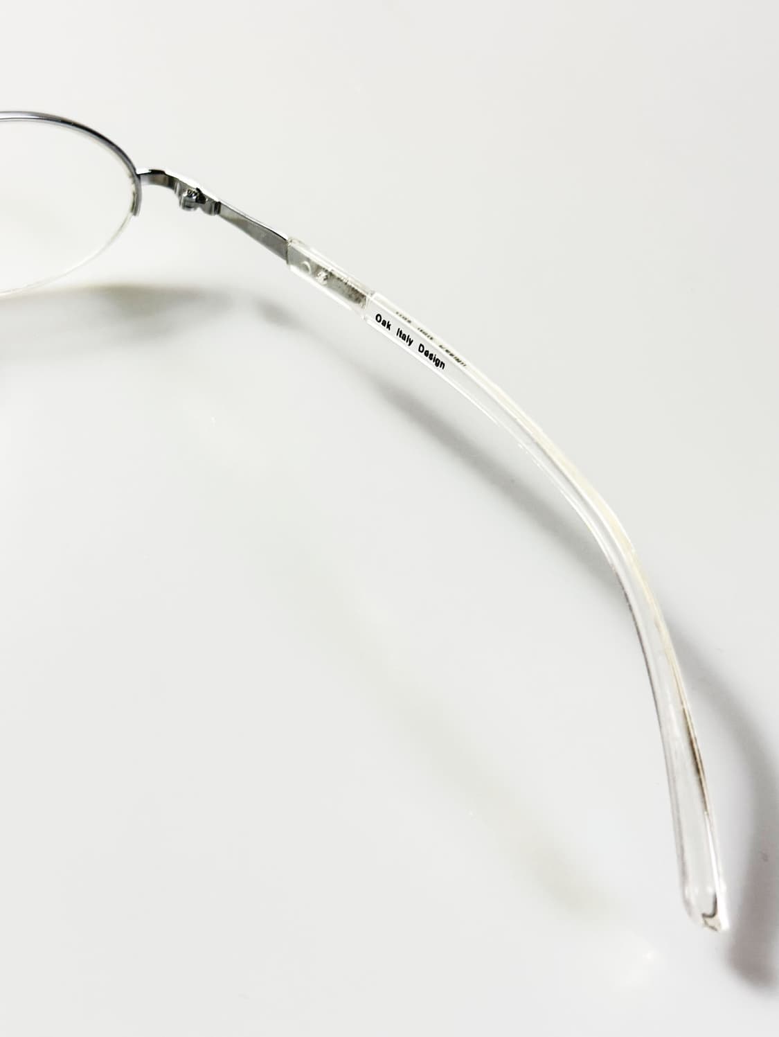 90s OAK 실버 오벌 반무테 메탈 프레임 빈티지 안경 상품이미지6