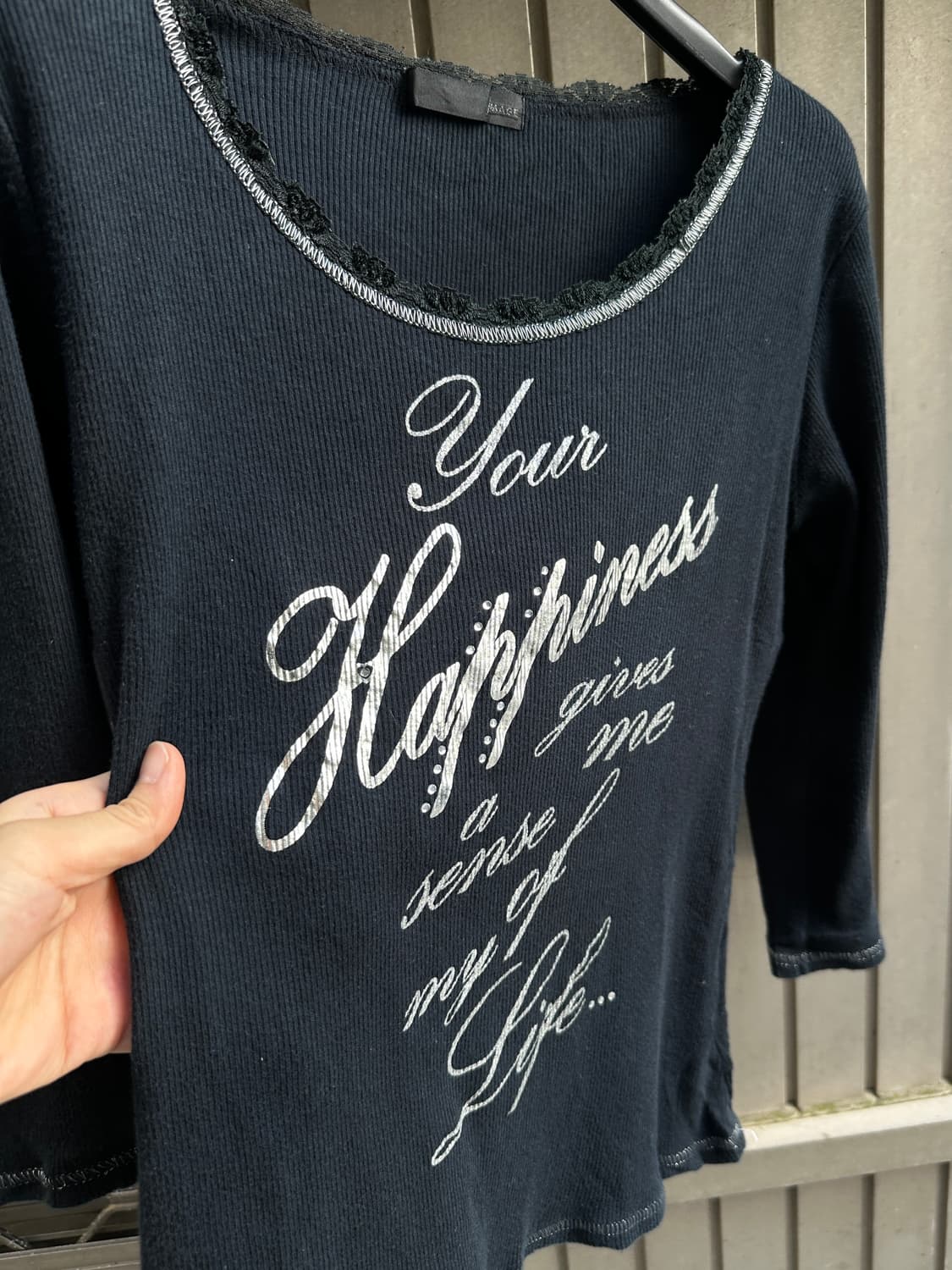 Vintage y2k lettering printing sleeve 상품이미지3