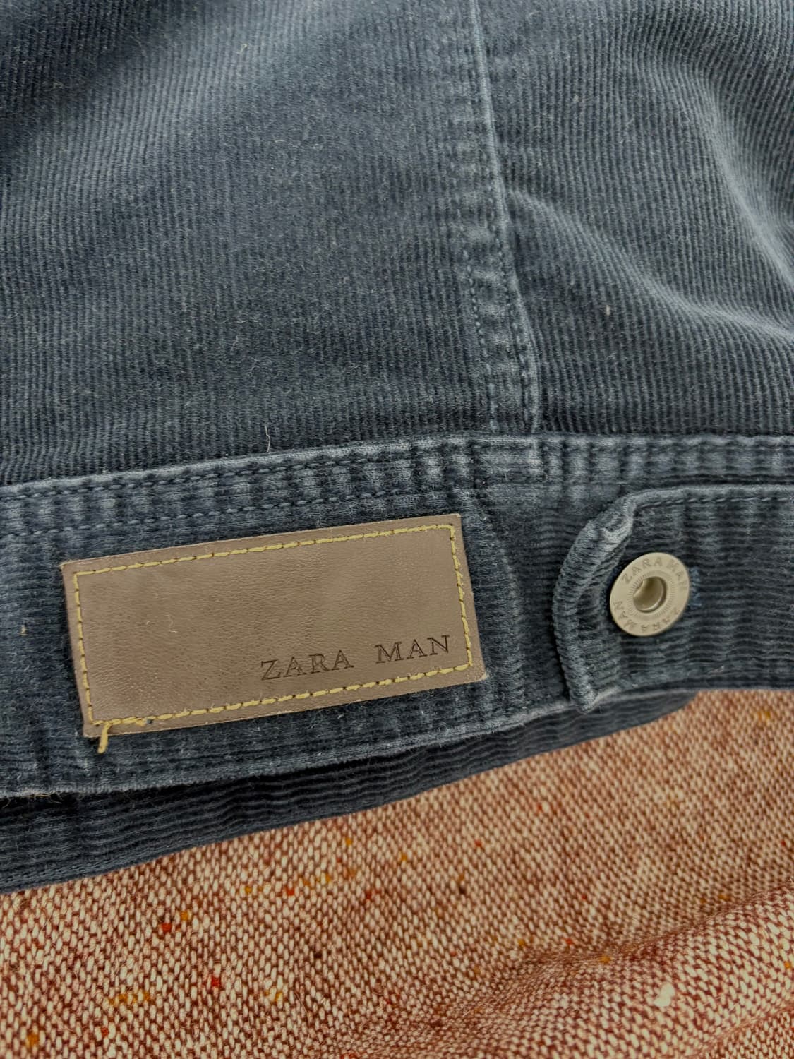 ZARA MAN Premium 코듀로이 트러커 자켓 – 다크 네이비 (E 상품이미지5