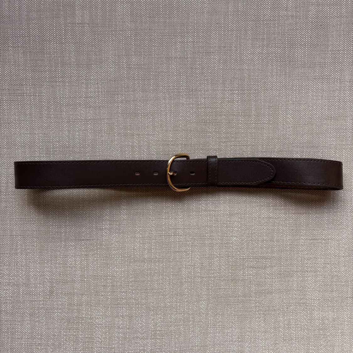 [35-36] 90s USA 다크 브라운 레더 솔리드 브라스 버클 벨트 상품이미지2