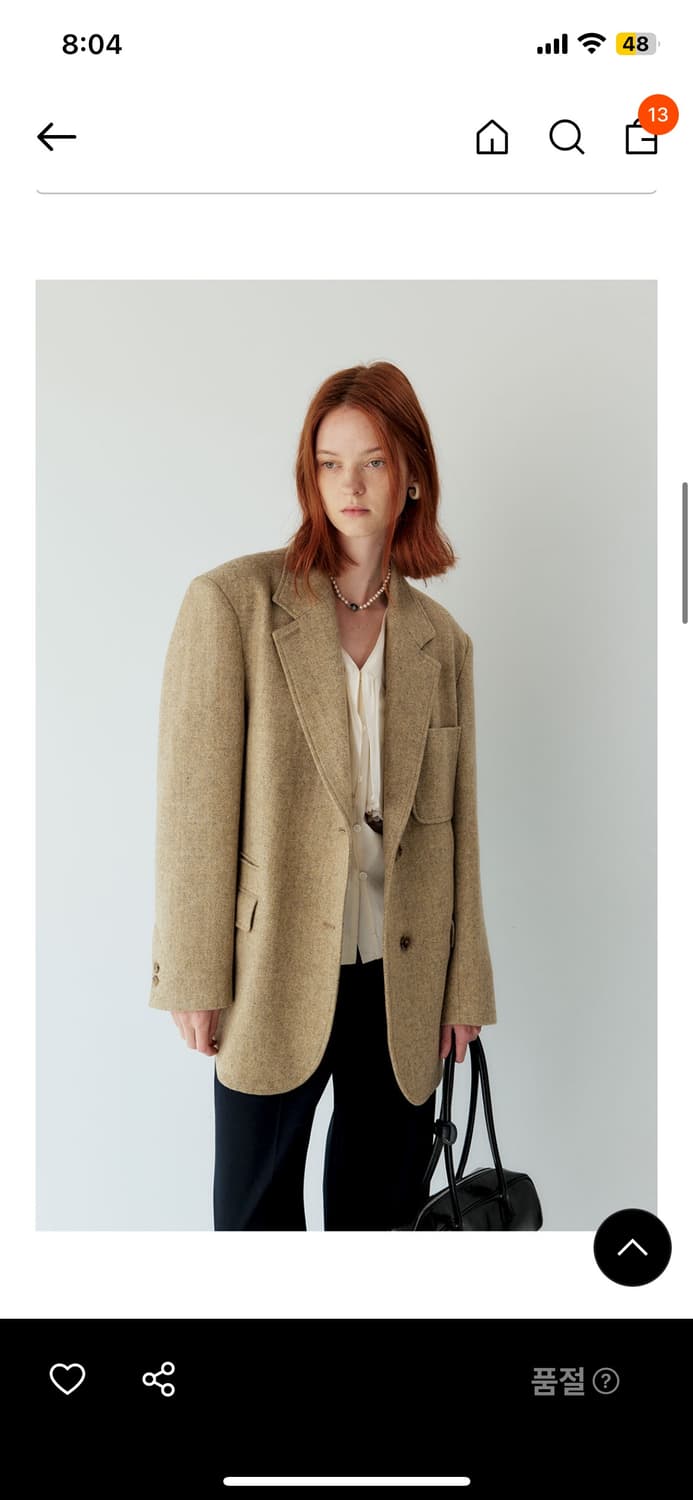 (네고가능) 마론에디션 24 fall 헤링본 포켓 싱글 블레이저 자켓 상품이미지1