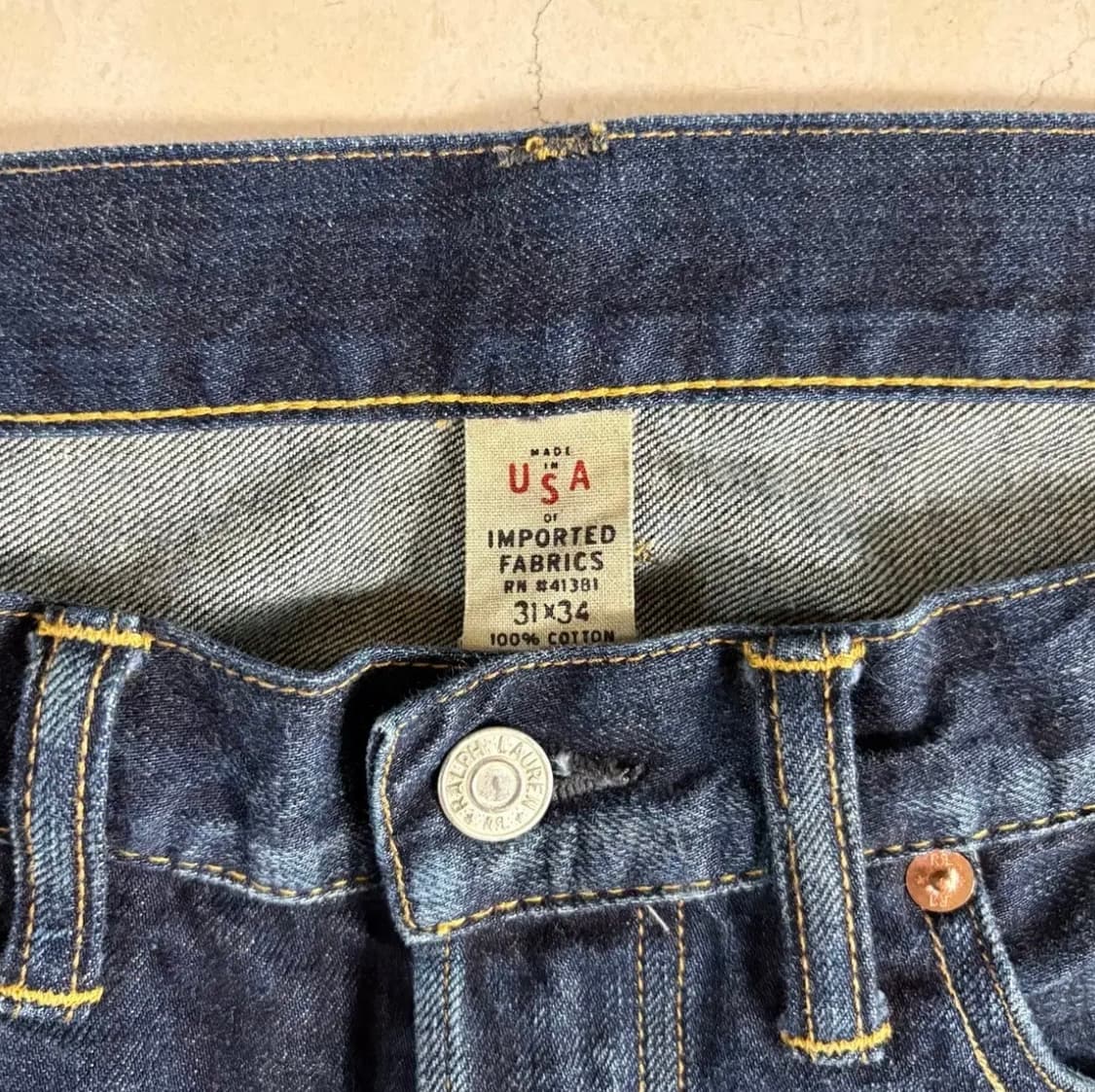 Rrl 슬림 부츠컷 셀비지 데님 상품이미지6