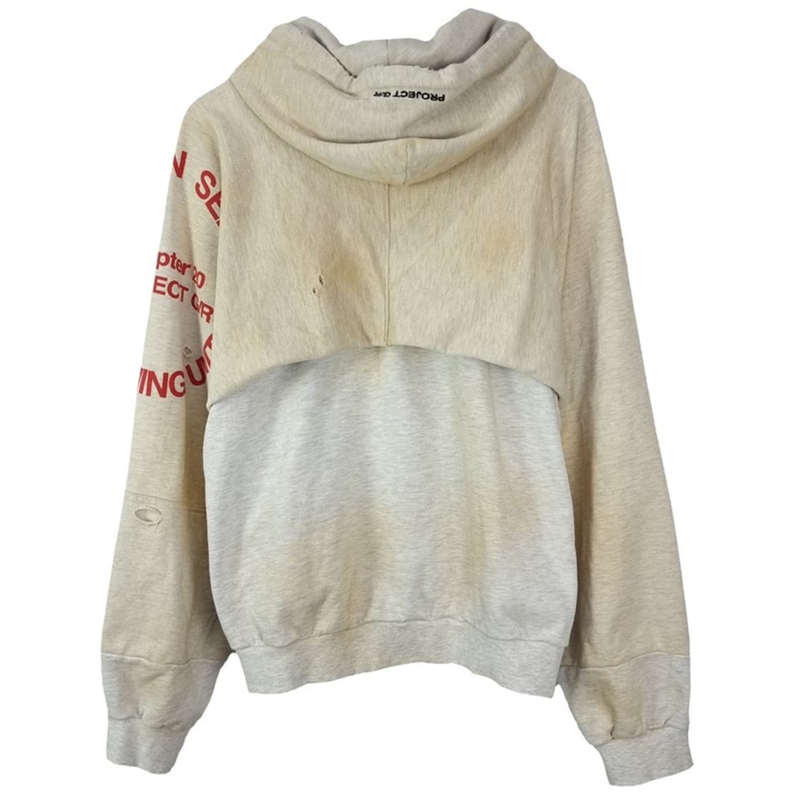 [프로젝트 GR](새상품) 리컨스트럭티드 폴디드 집 후드 P01412 상품이미지3