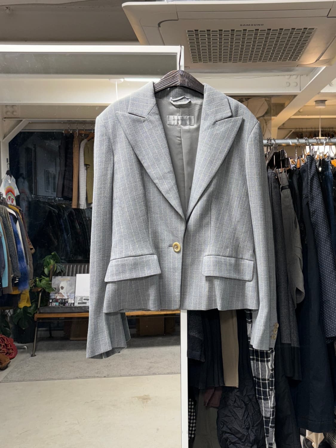 스포츠막스 울 핀 스트라이프 자켓 상품이미지1