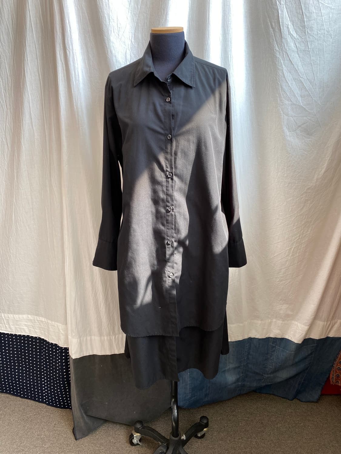 블랙 더블셔츠원피스(F) 상품이미지4