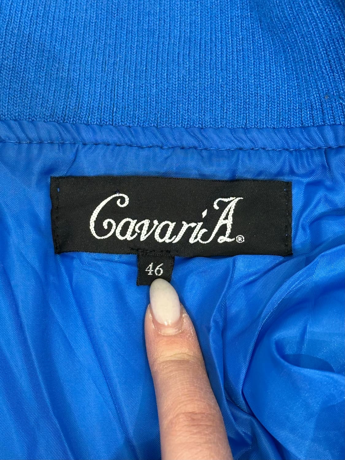 90s 일본 빈티지 블루 올드스쿨 자수 패딩 점퍼 L 상품이미지7