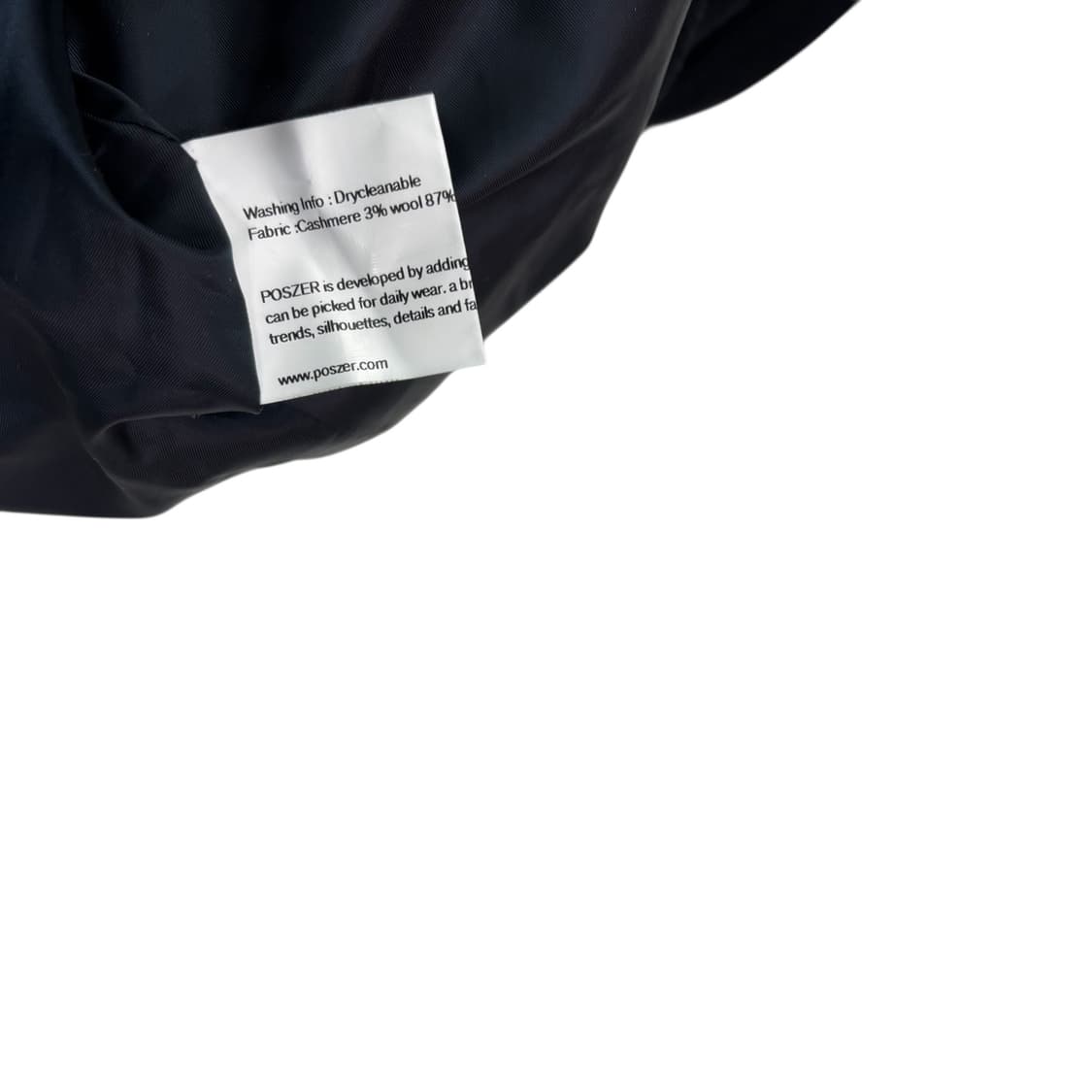 포저 Poszer 네이비 울 캐시미어 나그랑 하프 코트 상품이미지4