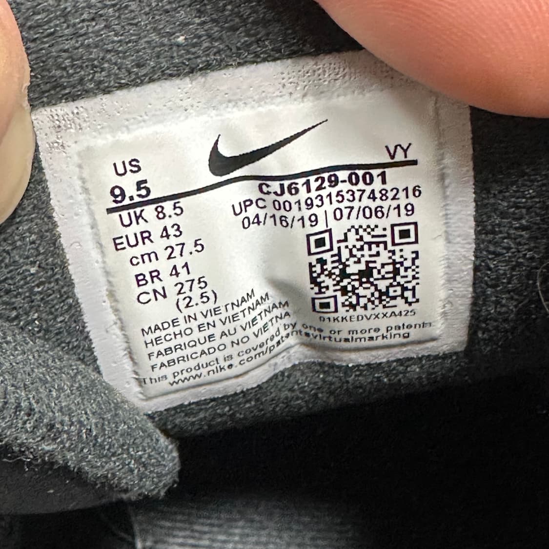 ✨ (바배) 나이키 에어 업템포 검빨 275mm 상품이미지8