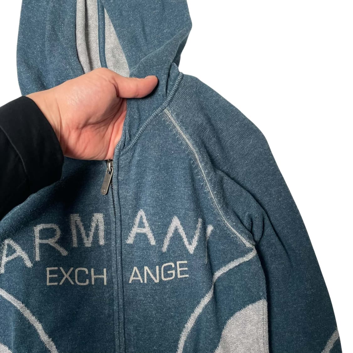 Armani exchange 커브드 라인 집업 후드 상품이미지5