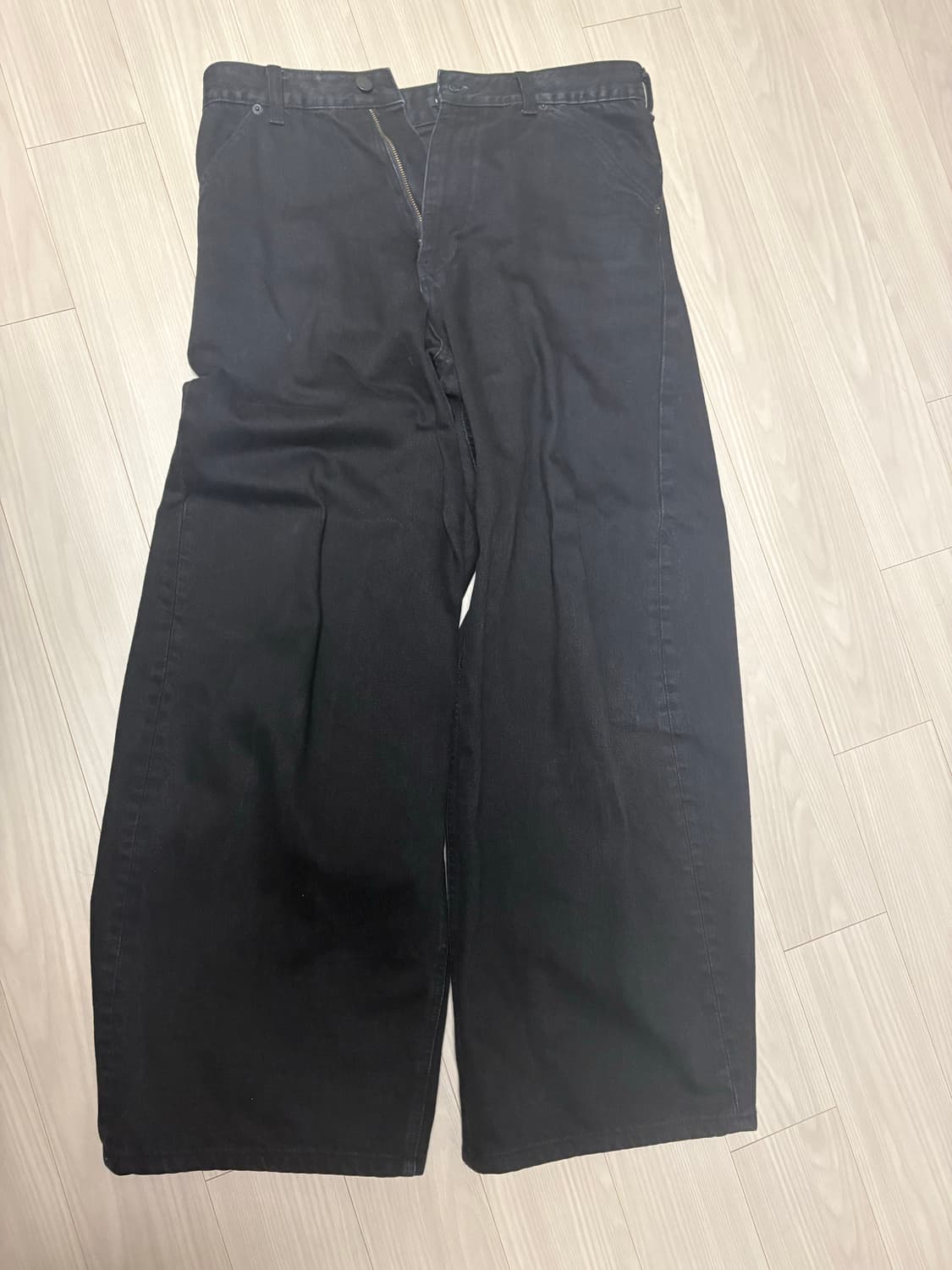 해칭룸 와이드 커브진 제트블랙 4사이즈 상품이미지1