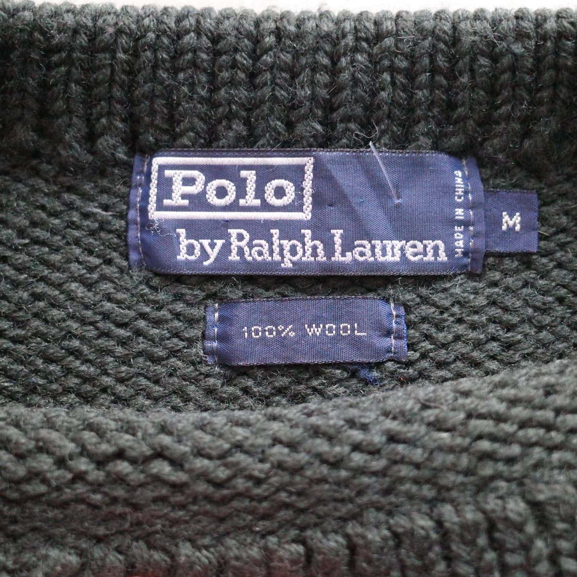 90s 폴로 랄프로렌 빈티지 P 레터링 울 스웨터 M 상품이미지5