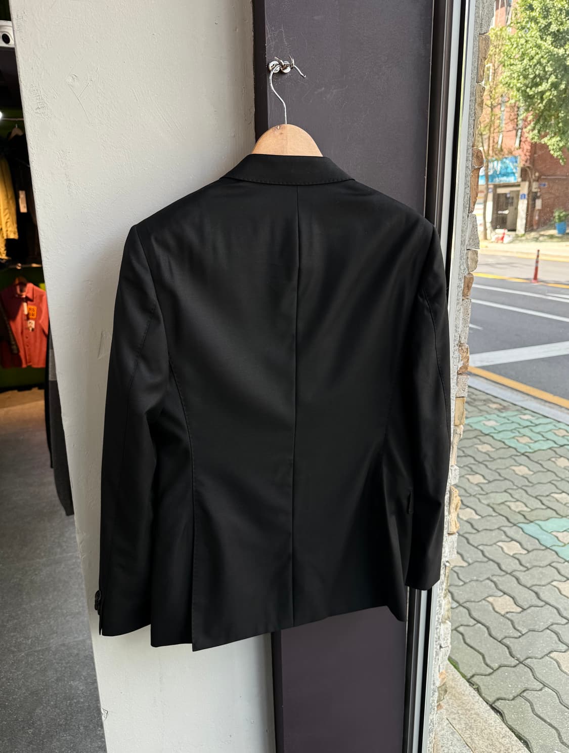 100/ 솔리드옴므 울 원버튼 블레이저 자켓 상품이미지7