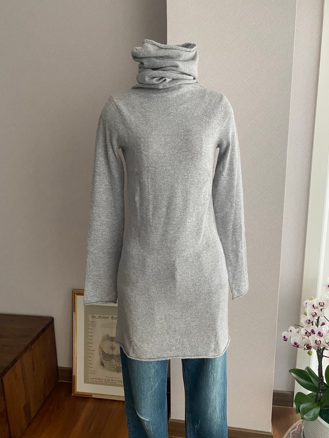 AQUA CASHMERE 아쿠아캐시미어 롱니트(XS) 상품이미지2