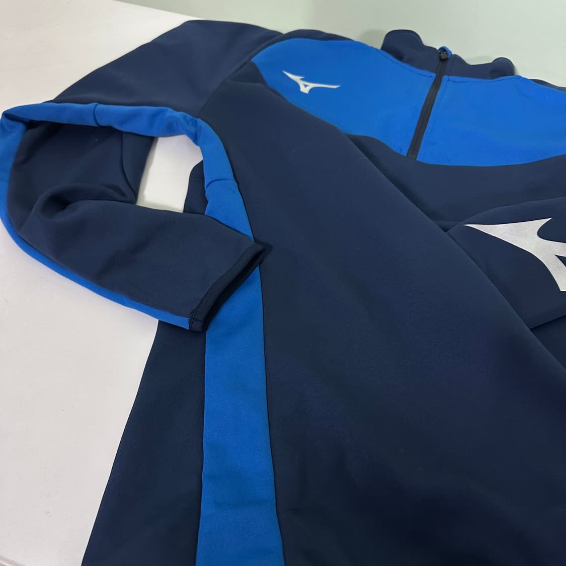 XL 미즈노풋볼 네이비 축구 트레이닝쉘탑 상품이미지3