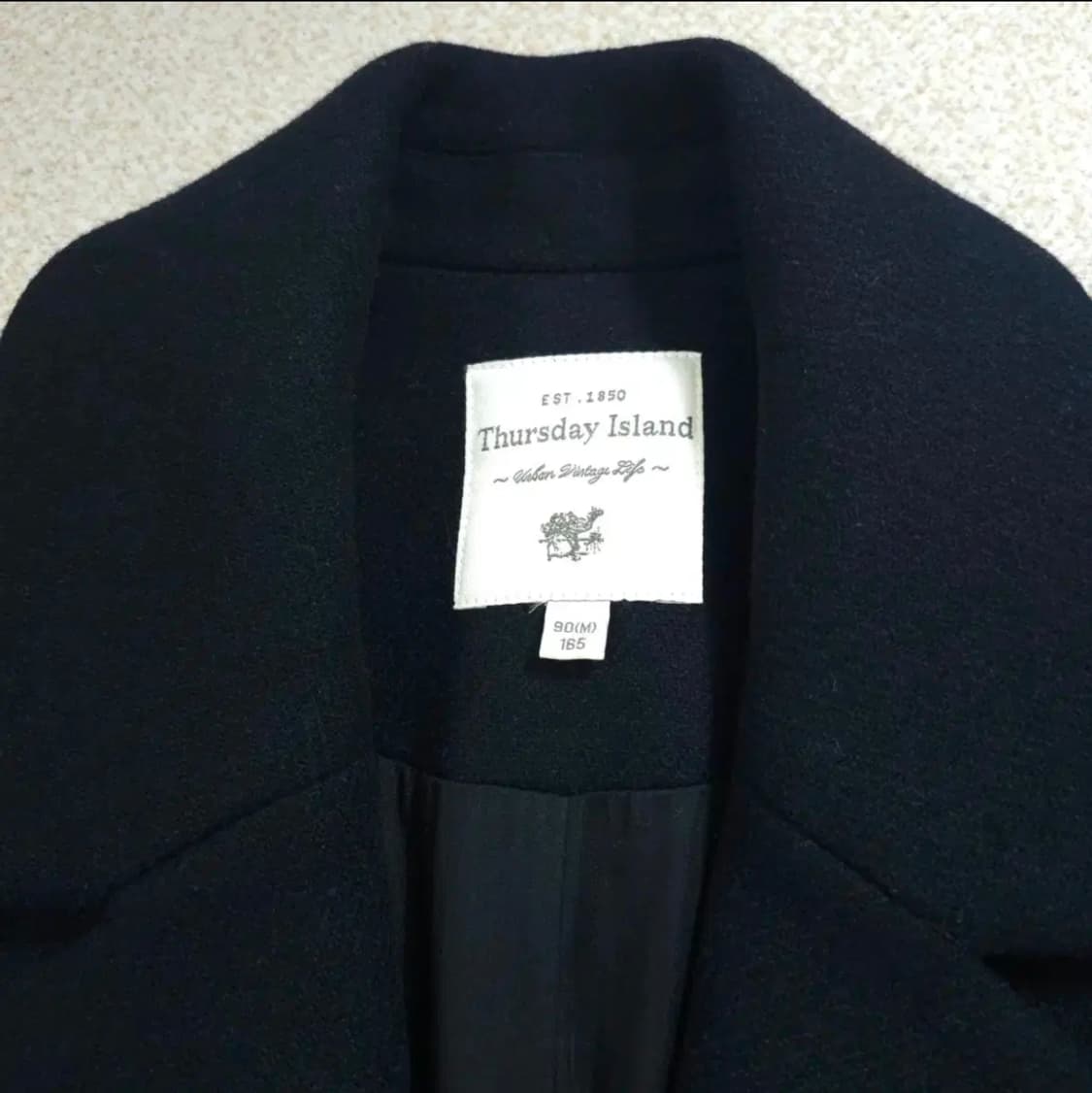 (M)써스데이아일랜드 빅카라 싱글 코트 네이비 상품이미지2