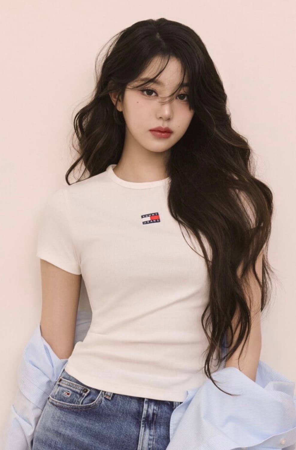 타미진 여성 슬림핏 골지 반팔티 상품이미지1