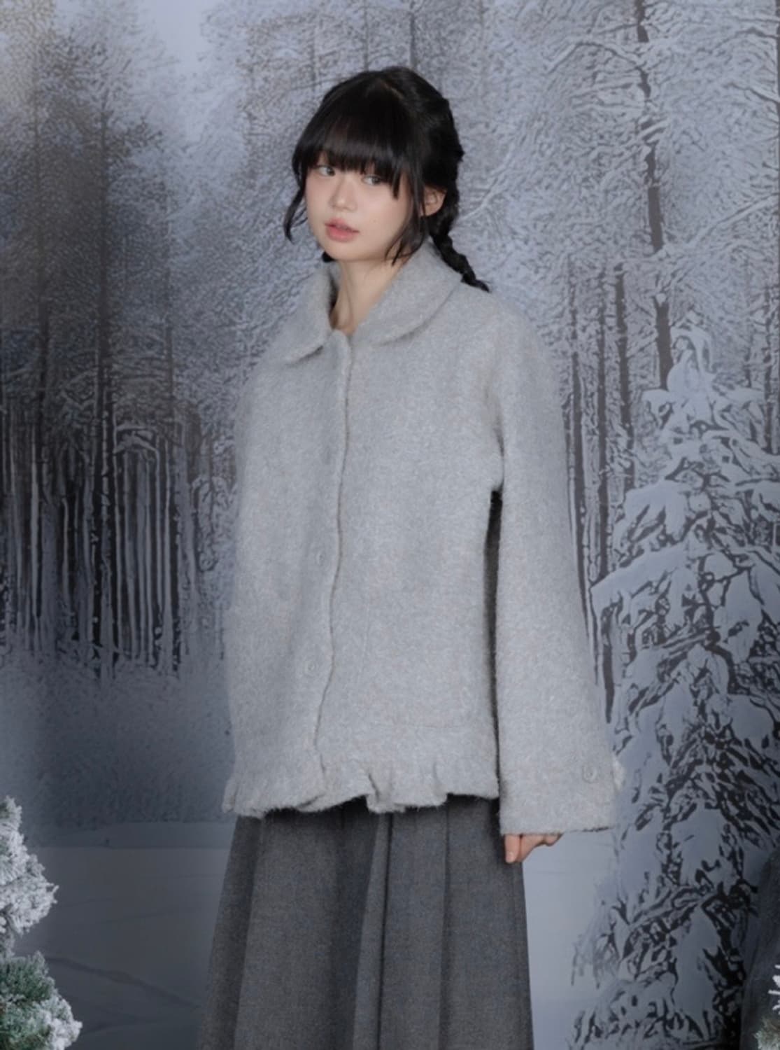 나이엔 라운드 플라켓 숏 코트 상품이미지7