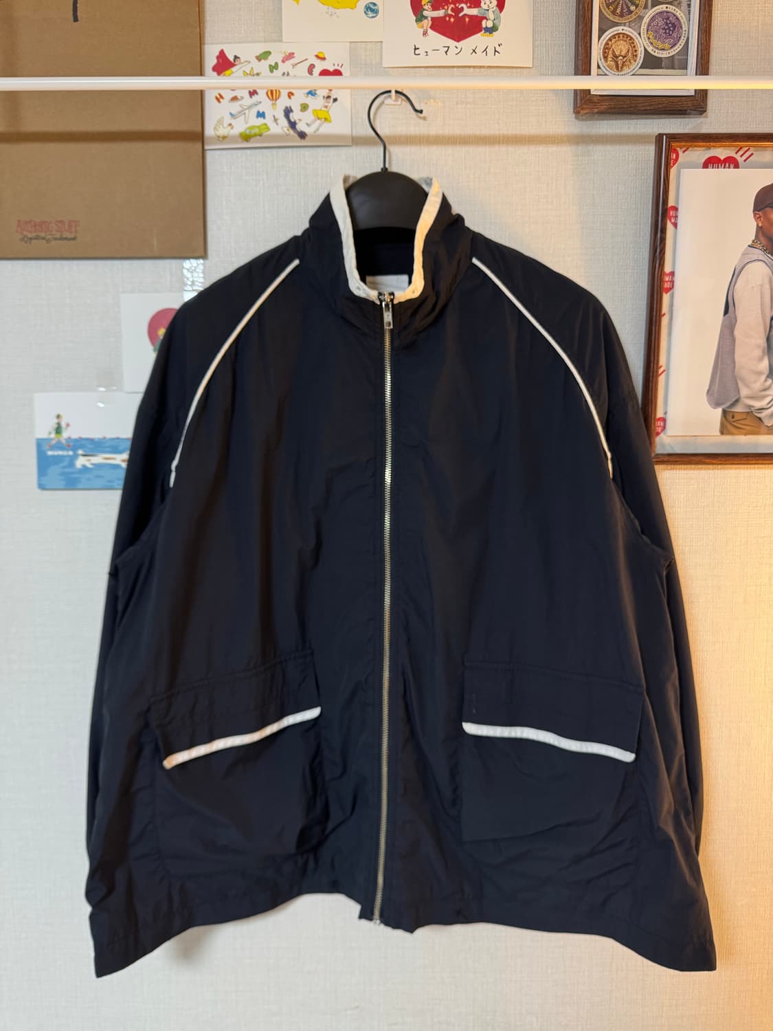 [OS]스튜디오 톰보이 나일론 바람막이 자켓 블랙 상품이미지2