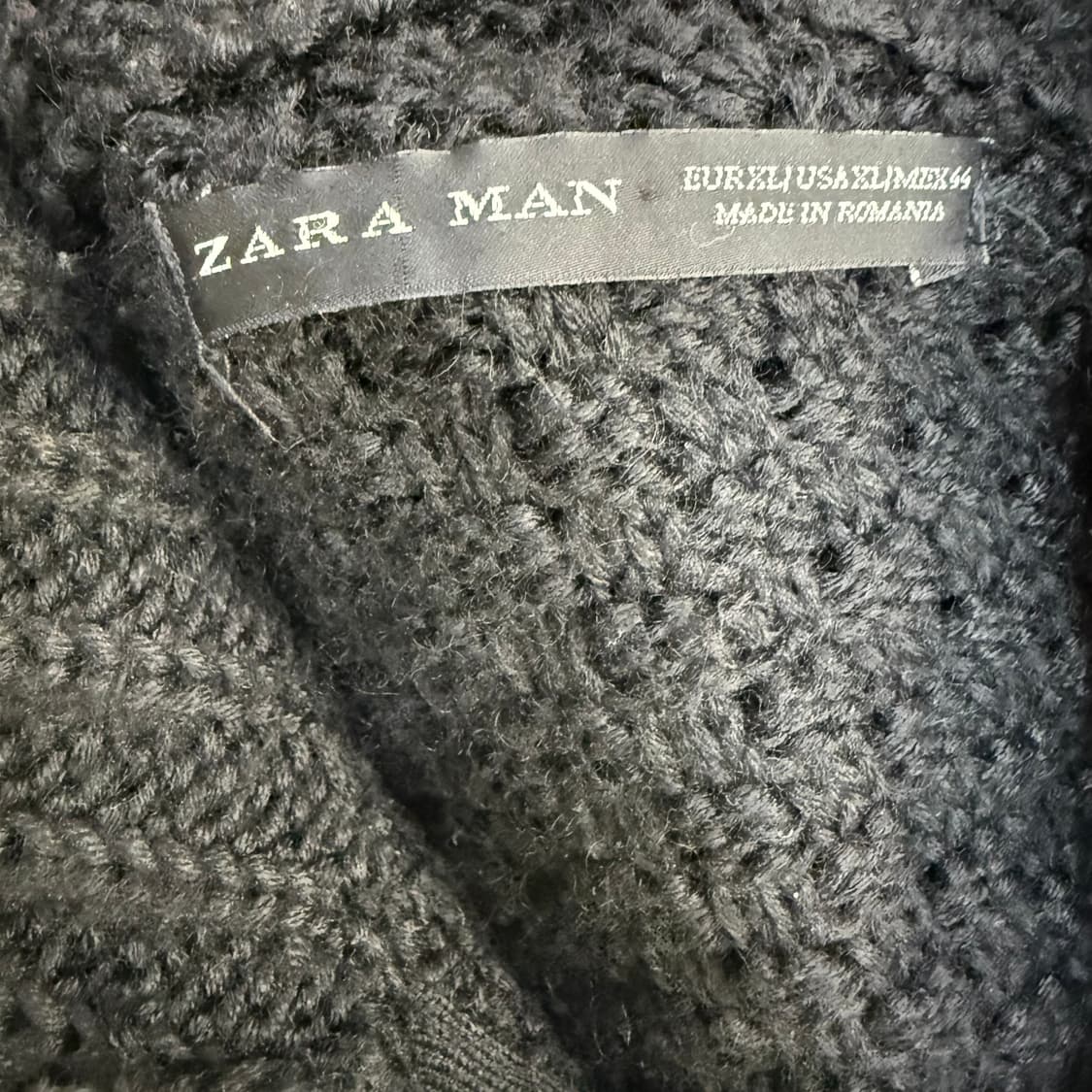 [XL] 자라 맨 꽈배기 와플패턴 니트 집업 0107T1 상품이미지3