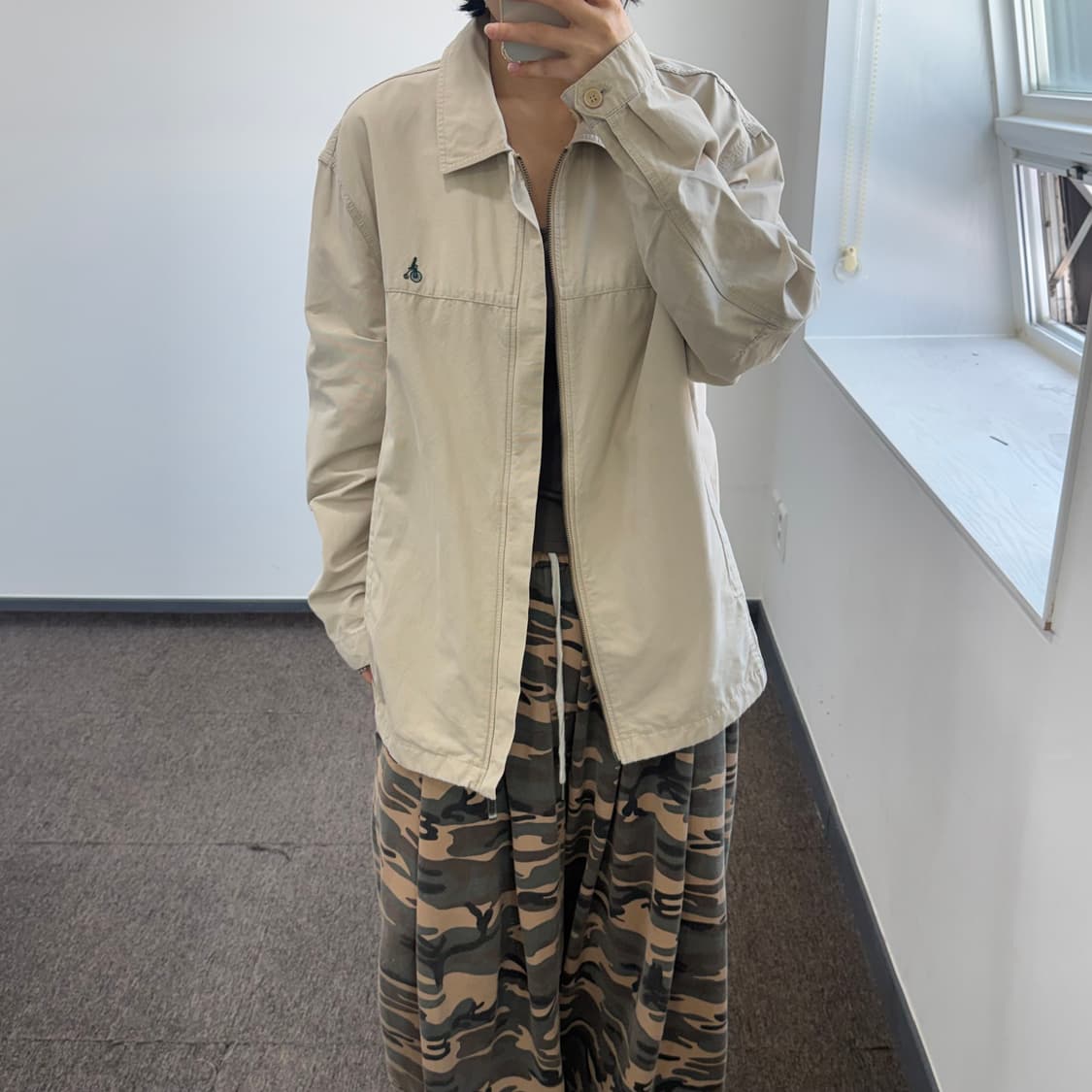 Bean pole 빈폴 아이보리 블루종 자켓 상품이미지1