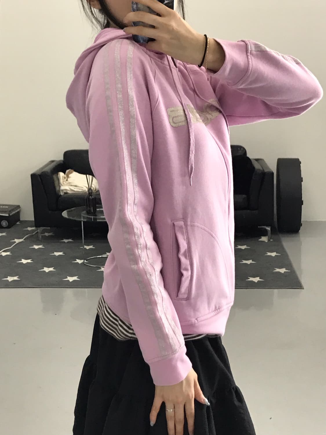 Adidas Y2k Pink Zip Up Hoodies 상품이미지4