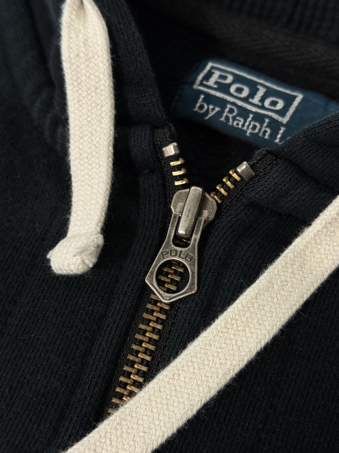 폴로 랄프로렌 루즈핏 블랙 써멀 스웻 후드집업 상품이미지3